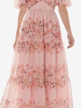 Blush Pink Floral Tiered Maxi Dress from Dillards.  Kelly Grace year 2026